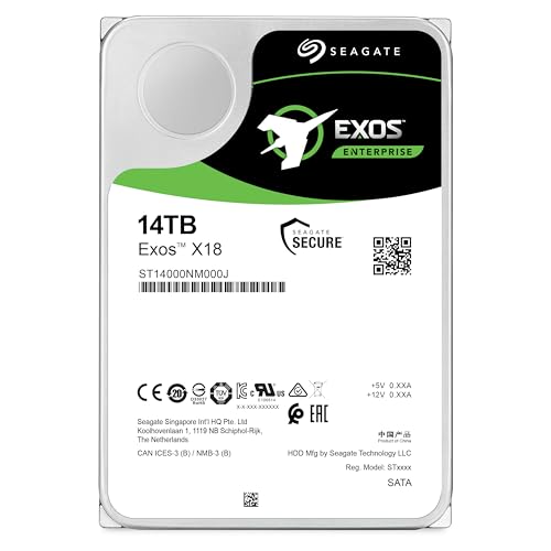 Seagate Enterprise C EXOS X18 14TB 3.5IN 7200RPM SATA Helium 512E