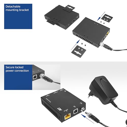ACT EDID HDCP AC7815 - Extensor HDMI KVM a 70 m a través de CAT6/6A, vídeo 4K 60Hz, 2 puertos USB para ratón y teclado, EDID HDCP