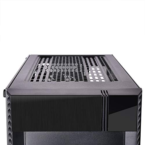 Silverstone SST-PS14B-E - Caja de Torre ATX de Precision, Panel Lateral de Vidrio Templado Ahumado, Negro