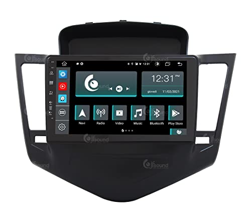 Radio de Coche para Chevrolet Cruze 2009-11 Negro Android GPS Bluetooth WiFi USB Dab+ Touchscreen 9" 8core Carplay AndroidAuto