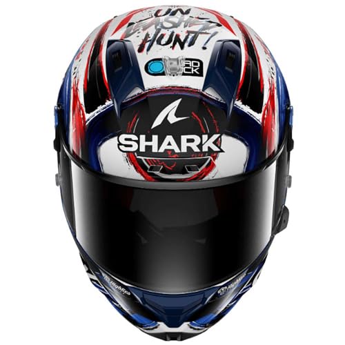 SHARK, Casco Moto Integral AERON GP FIM REPLICA ZARCO SIGNATURE White Black Blue WKB, XS