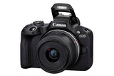 Canon EOS R50 Cuerpo Cámara Mirrorless + Objetivo RF-S 18-45 mm F4.5-6.3 IS STM, Cámara Evil APS-C (24,2 MP) -4 EV, Vídeo 4K 30 fps, Dual Pixel CMOS AF II, Pantalla Táctil de Ángulo Variable, Negro