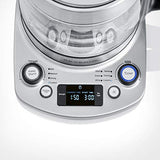 SEVERIN - Hervidor de té y agua de cristal con elevación automática, 1.7 L, 3000 W, Elemento calefactor oculto por placa de acero inoxidable, acero inoxidable y cristal, WK 3422