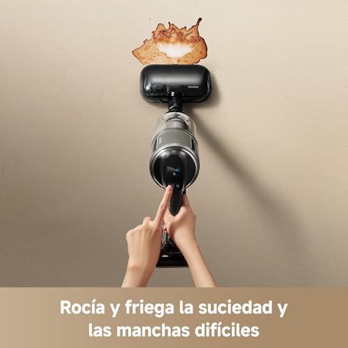 Dreame Z40 Station Aspiradora Escoba sin Cable con Vaciado Automático, Cepillo Multifunción Revelador de Polvo, Filtro Hepa, Herramienta de Fregado en Húmedo, Detección de Suciedad, 310 AW
