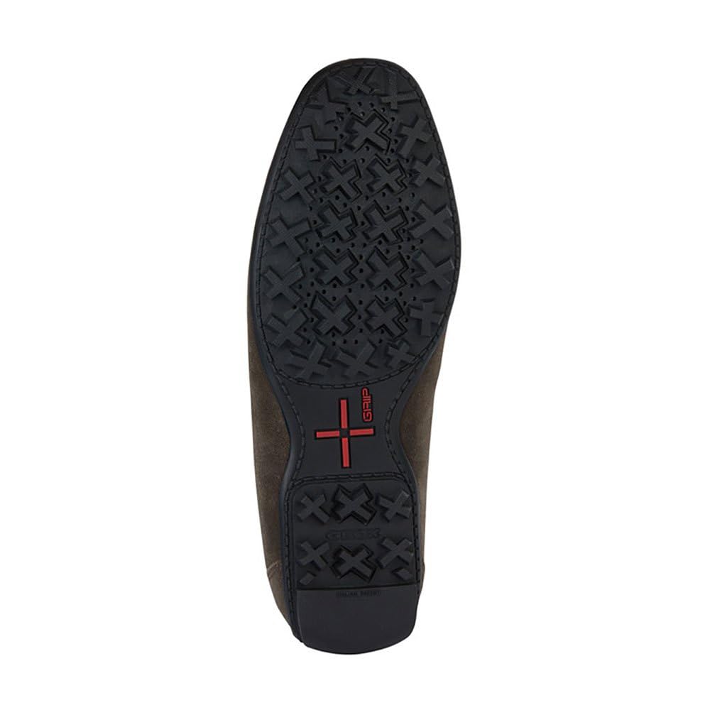 Geox U Kosmopolis + Grip, Mocasin Hombre, marrón Oscuro, 43.5 EU