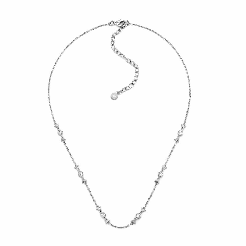 Emporio Armani Collar de plata de ley con cierre de langosta para mujer