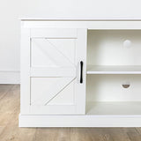 Zinus Wade Mueble TV - Mueble TV 147x67x40 cm - Unidad con mueble de almacenamiento - Blanco