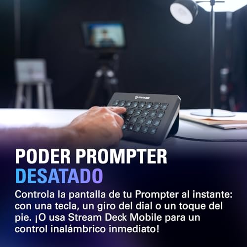Elgato Prompter XL - Teleprompter Profesional con Pantalla Desmontable, Monitor videoconferencia, para cámaras DSLR, mirrorless, Studio - conexión USB‑C 3.2, para PC & Mac