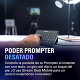 Elgato Prompter XL - Teleprompter Profesional con Pantalla Desmontable, Monitor videoconferencia, para cámaras DSLR, mirrorless, Studio - conexión USB‑C 3.2, para PC & Mac