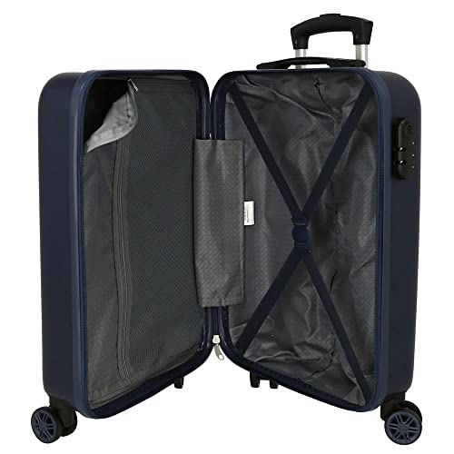 Pepe Jeans Tom Juego de maletas Azul 55/65 cms Rígida ABS Cierre de combinación lateral 56L 7,54 kgs 4 Ruedas equipaje mano