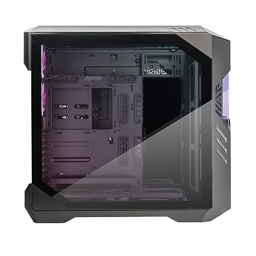 Cooler Master HAF 700 EVO Caja PC - Full Tower, Admite E-ATX, 5 Fans Preinstalados, Soportes de Radiador Giratorios, High-Airflow Cooling, Display LCD Real-Time, Aspas ARGB Edge-Lit