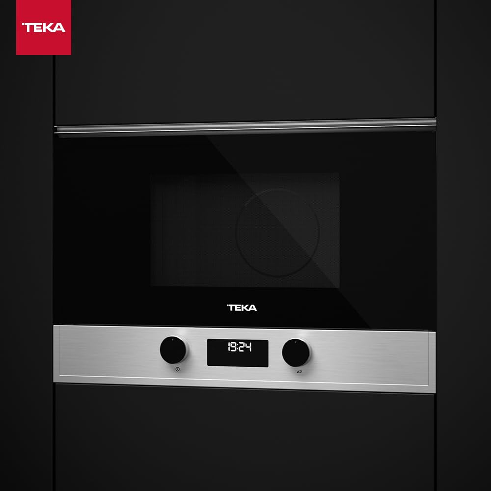 TEKA Microondas Integrable Mecánico, 22 L, 850 W, 5 Niveles de Potencia, Interior Acero Inoxidable con Base Cerámica, Temporizador 60 Min, Modelo MS 622 BI L S