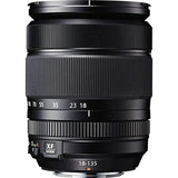 Fujifilm Fujinon - XF18-135mm F3.5-5.6 R OIS WR (Distancia Focal 18-135mm, Apertura f/3.5-5.6, Zoom óptico 7.5X,estabilizador óptico, diámetro: 67 mm), Negro