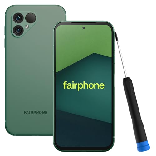 Fairphone 5 5G Smartphone sostenible (Pantalla de 6,46", cámara Dual de 50 MP, 6GB/128GB, 4200 mAh, Android 14) Incl. Destornillador iFixit, Verde Musgo