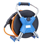 as - Schwabe Cable de extensión Naranja de 40 m con 3 enchufes de protección IP44, Fabricado en Alemania, Color Negro I 23829