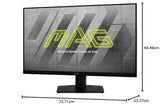 MSI mag 322UPF Monitor UHD Gaming 32", Panel IPS rápido 3840x2160, GtG 160 Hz/1 ms, sRGB 125,7%, diseño sin Marcos, DisplayHDR 400, DP 1.4a, USB Type-C (DP alt., c/DP de 90 W), HDMI