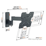Vogel's TVM 1245 Soporte TV Giratorio para televisores de Entre 19 a 43 Pulgadas, Máx 15 kg, Gira hasta 180º, Inclinable hasta 15º, Soporte para TV máx. VESA 200x200, Compatibilidad Universal