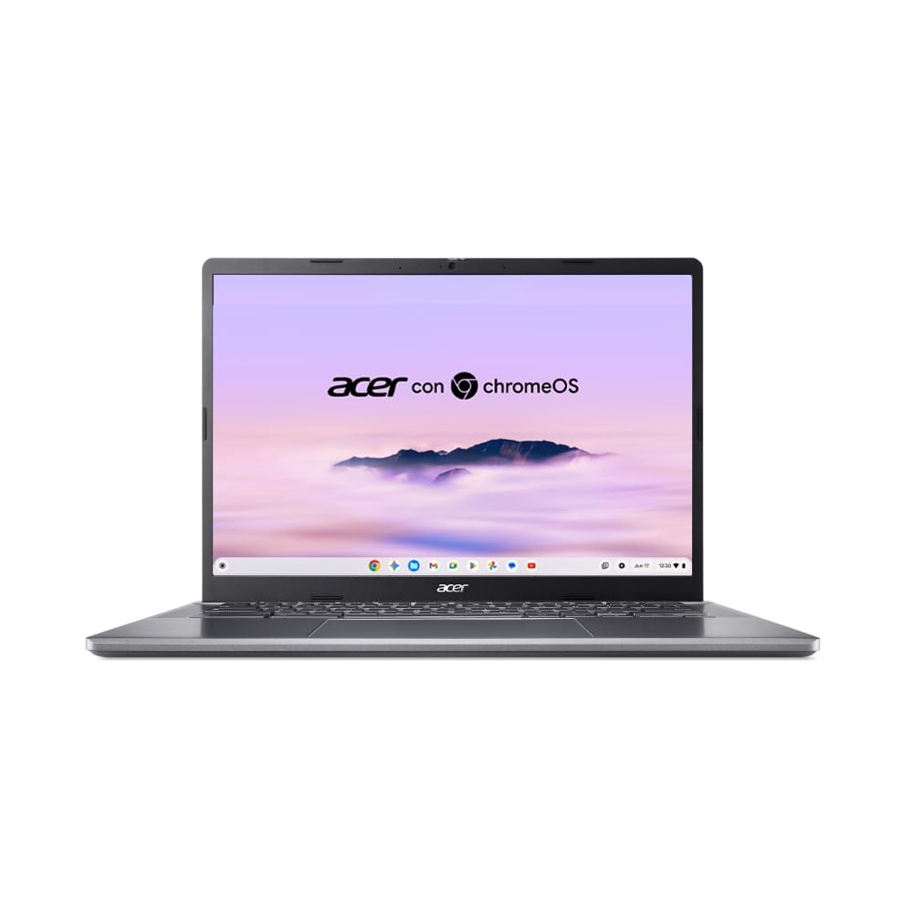 Acer Chromebook Plus 514 - Ordenador Portátil 14" Full HD LCD, Laptop (AMD Ryzen 3 7320C, 8 GB RAM, 256GB eMMc, AMD Radeon Graphics, ChromeOS), Color Gris - Teclado QWERTY Español