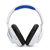 JBL Quantum 360P Auriculares inalámbricos con bluetooth para Playstation, micrófono desmontable, cancelación activa del ruido, QuantumSOUND Signature, 22 horas de batería, blanco