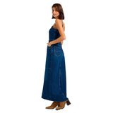 Lee Maxi Denim Dress Vestido Informal, Dark Fusion, XS Mujeres