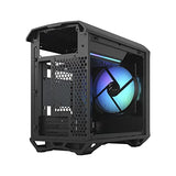 Fractal Design Torrent Nano RGB Black - Light Tint Tempered Glass Side Panels - Open Grille for Maximum Air Intake - 180mm RGB PWM Fan Included - Type C - mATX Airflow Mini Tower PC Gaming Case