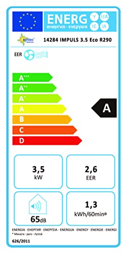 Climatizador móvil SUNTEC Coolfixx 12000 BTU APP - Aire acondicionado móvil y silencioso con control Smart App - Deshumidificador para habitaciones de hasta 60 m2 - Refrigeración y calefacción móvil