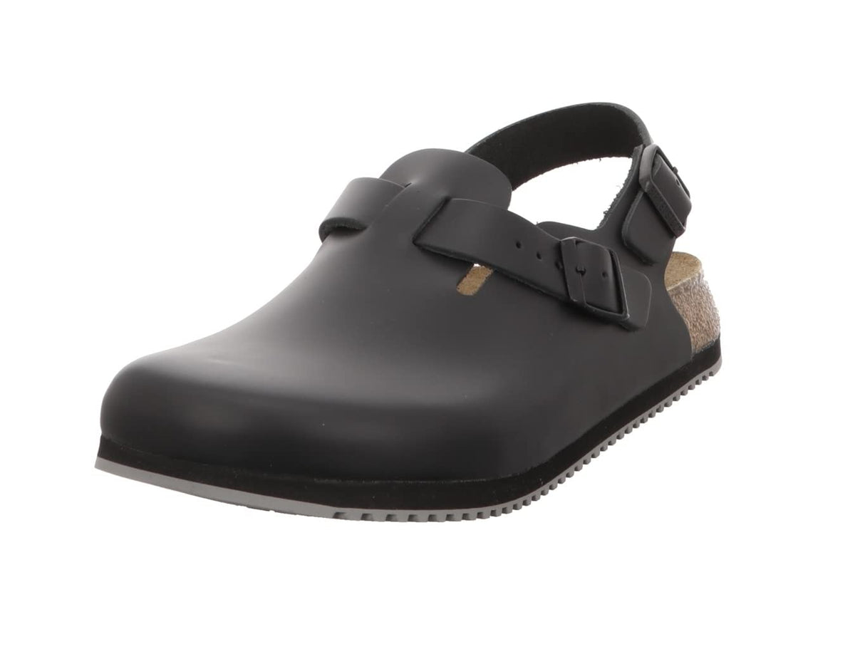 Birkenstock - Zuecos de Cuero Unisex, Color Negro, Talla 41