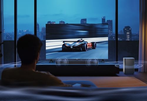 TCL Barra de Sonido S55HE 2.1, 220 vatios, Cine en casa, expansión de Sonido, Dolby Atmos, DTS Virtual:X, Barra de Sonido con subwoofer, Mando a Distancia único, Bluetooth 5.3, HDMI, USB
