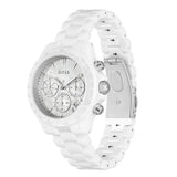 BOSS Reloj Analógico de Cuarzo Multifunción para Mujer Colección Novia con Correa de Cerámica Blanca - 1502630