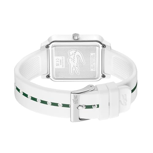 Lacoste Reloj Analógico de Cuarzo para Hombre Colección LACOSTE.12.12 Studio con Correa de Silicona Blanca - 2011251