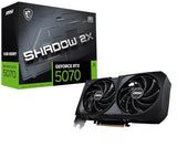 MSI GeForce RTX 5070 12G Shadow 2X OC - Tarjeta gráfica Extreme Performance: 2557 MHz, 28 Gbps, 12GB GDDR7, 192-bit, PCI Express® Gen 5
