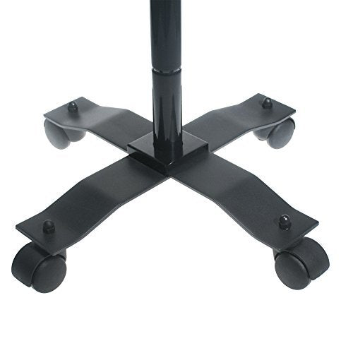 CTA Digital Soporte de Suelo Giratorio y Ajustable en Altura con Sistema de Seguridad, Cuello de Cisne, Ruedas acoplables para tabletas de 7 a 13 Pulgadas, Incluye iPad Pro y Mini