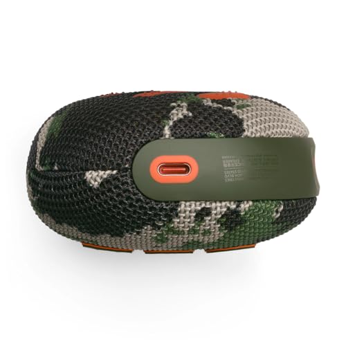 JBL Clip 5, Altavoz inalámbrico portátil con Bluetooth, resistente al agua y al polvo IP67, hasta 12h de reproducción y más con Playtime Boost activado, camuflaje