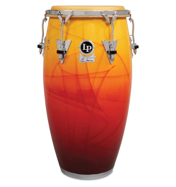 Latin Percussion Conga Eddie Montalvo Signature Conga de fibra de vidrio 11 3/4" LP259-1EM, Acabado gráfico original, Hardware cromado