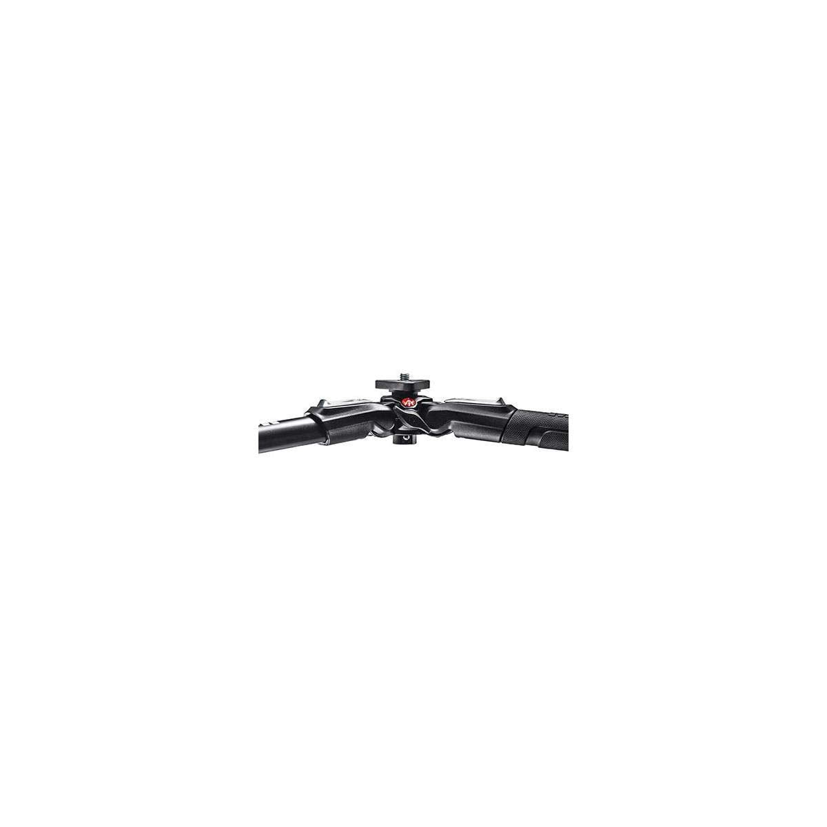Manfrotto 190X - Kit trípode y rótula 2 Way fluida, 3 Secciones, Aluminio