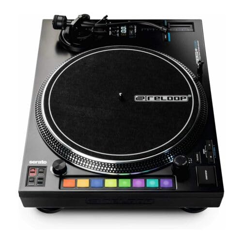 Reloop RP-8000 MK2 Giradiscos para DJ, 7 modos de funcionamiento codificados por colores RGB, Platter Play: controla la velocidad del giradiscos