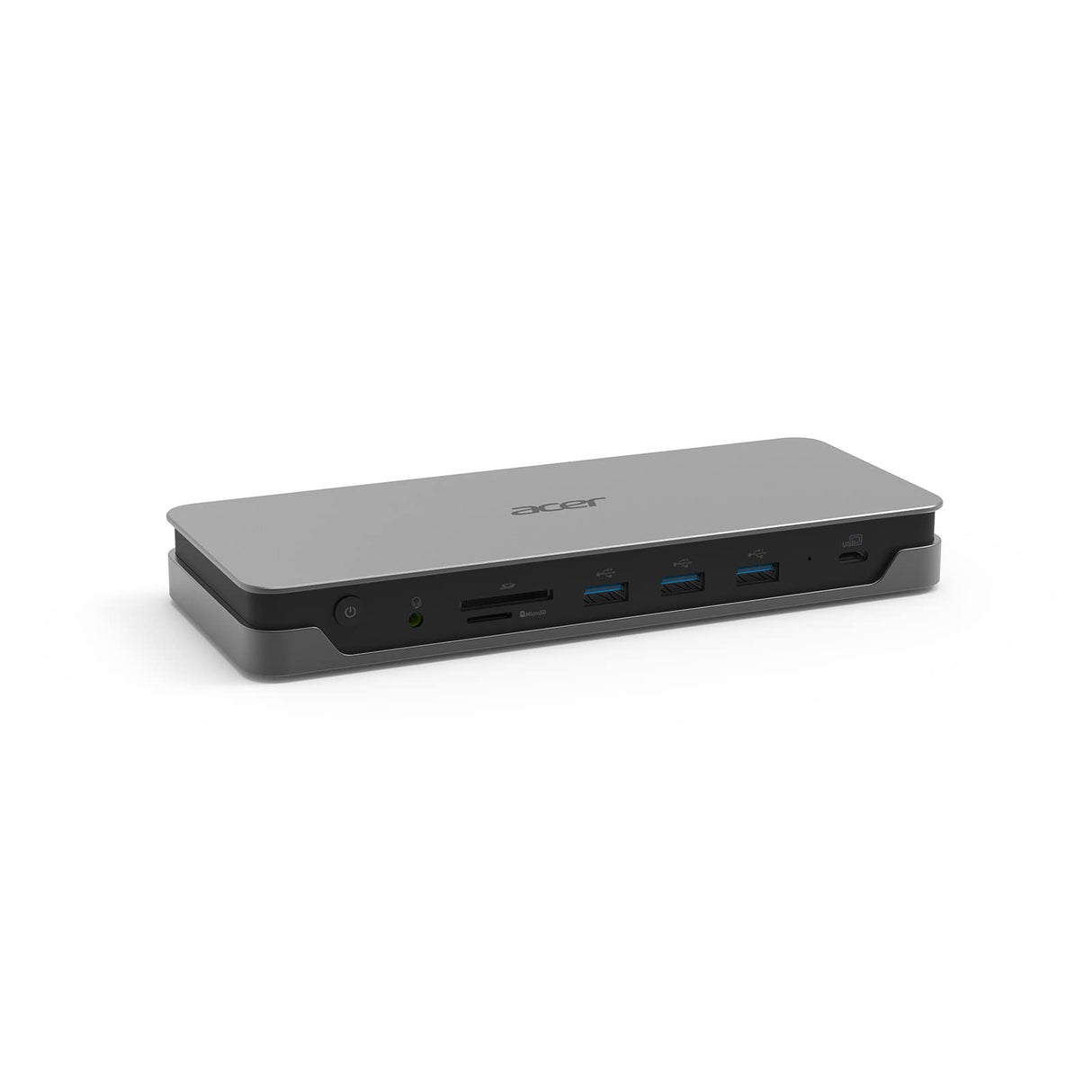 Acer USB C Docking Station - Adaptador DisplayPort, Ethernet, Conexiones HDMI (DisplayPort 1.4, USB (Tipo C, 3.1, Tipo A, Gen.1), Cable RJ45/LAN, Conexión de Audio) Plateado y Negro