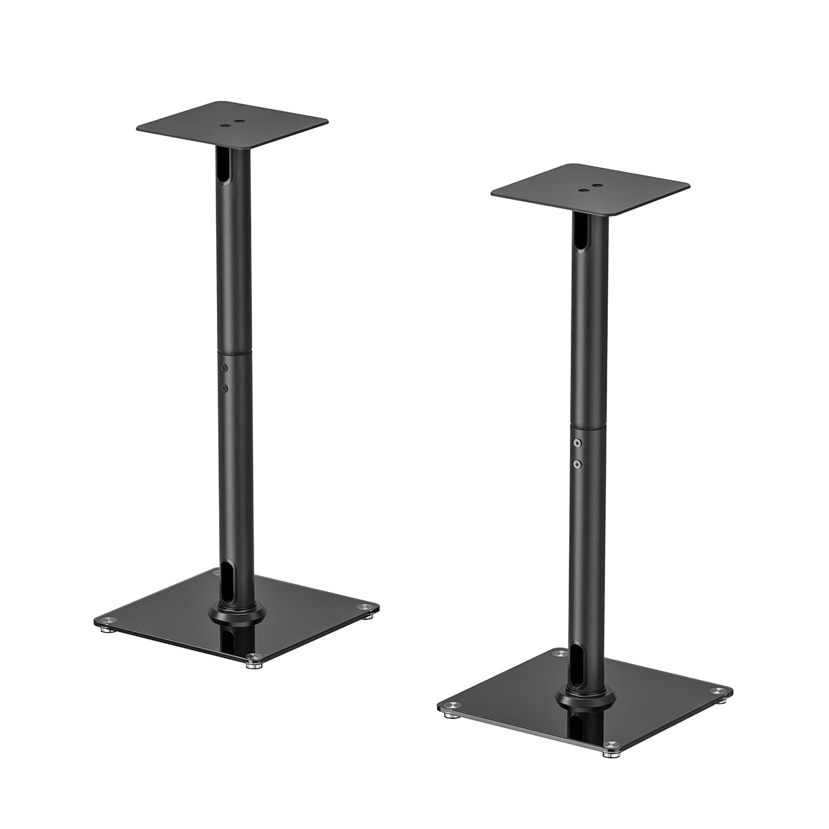 my wall Juego de 2 Soportes para Altavoces HS35L, soporta hasta 25 kg, con Alfombrilla antivibración, Base para Altavoz, pies Intercambiables, Soporte Seguro y Sonido sin distorsiones