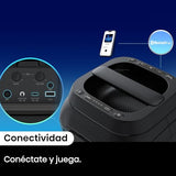 Hisense HP160 Party Rocket - Altavoz Portatil, Modo Karaoke, 160W, 5 Efectos de Luz, Batería de hasta 12 Horas de Duración, Modo Dual (2 Altavoces), Plug and Play, Bluetooth, AUX, USB, IPX4