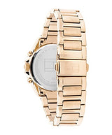 Tommy Hilfiger Reloj Analógico de Cuarzo Multifunción para Mujer con Correa de Acero Inoxidable de Oro Rosa - 1782386