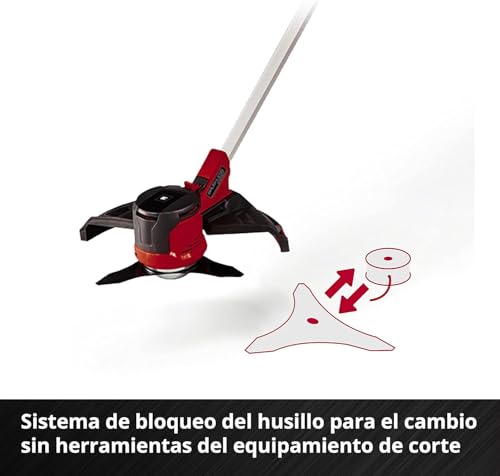 Einhell desbrozadora inalámbrica Agillo - 36/255 BL PXC. 2 x 18 V, sin escobillas, control electrónico de velocidad, hoja de 3 dientes, sistema de bloqueo del eje, sin batería y cargador