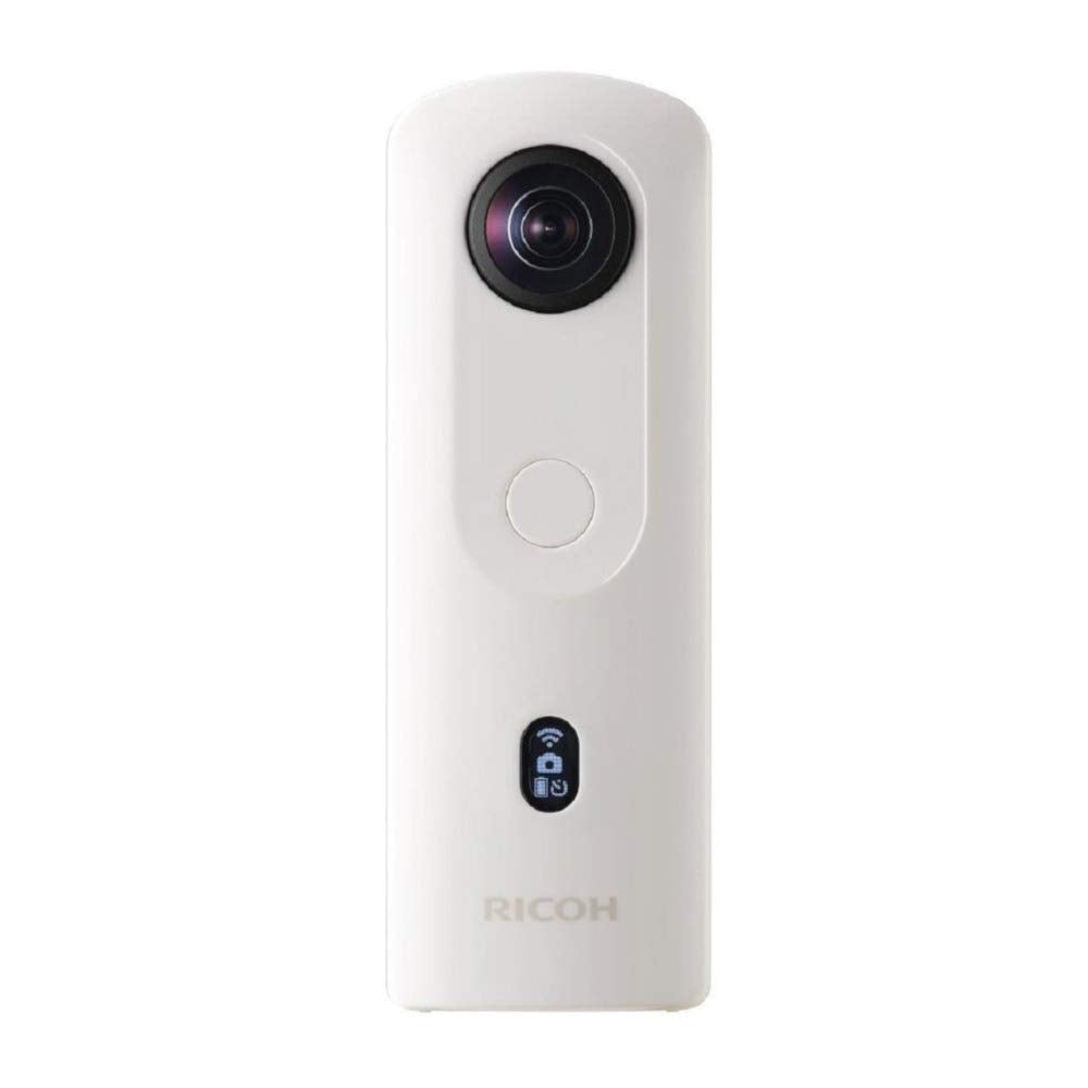 Ricoh Theta SC2 - Cámara Blanca de 360°, Video 4K con estabilización de Imagen, Imagen, Transferencia de Datos de Alta Velocidad, Hermosa Vista Nocturna con bajo Ruido, Delgada y