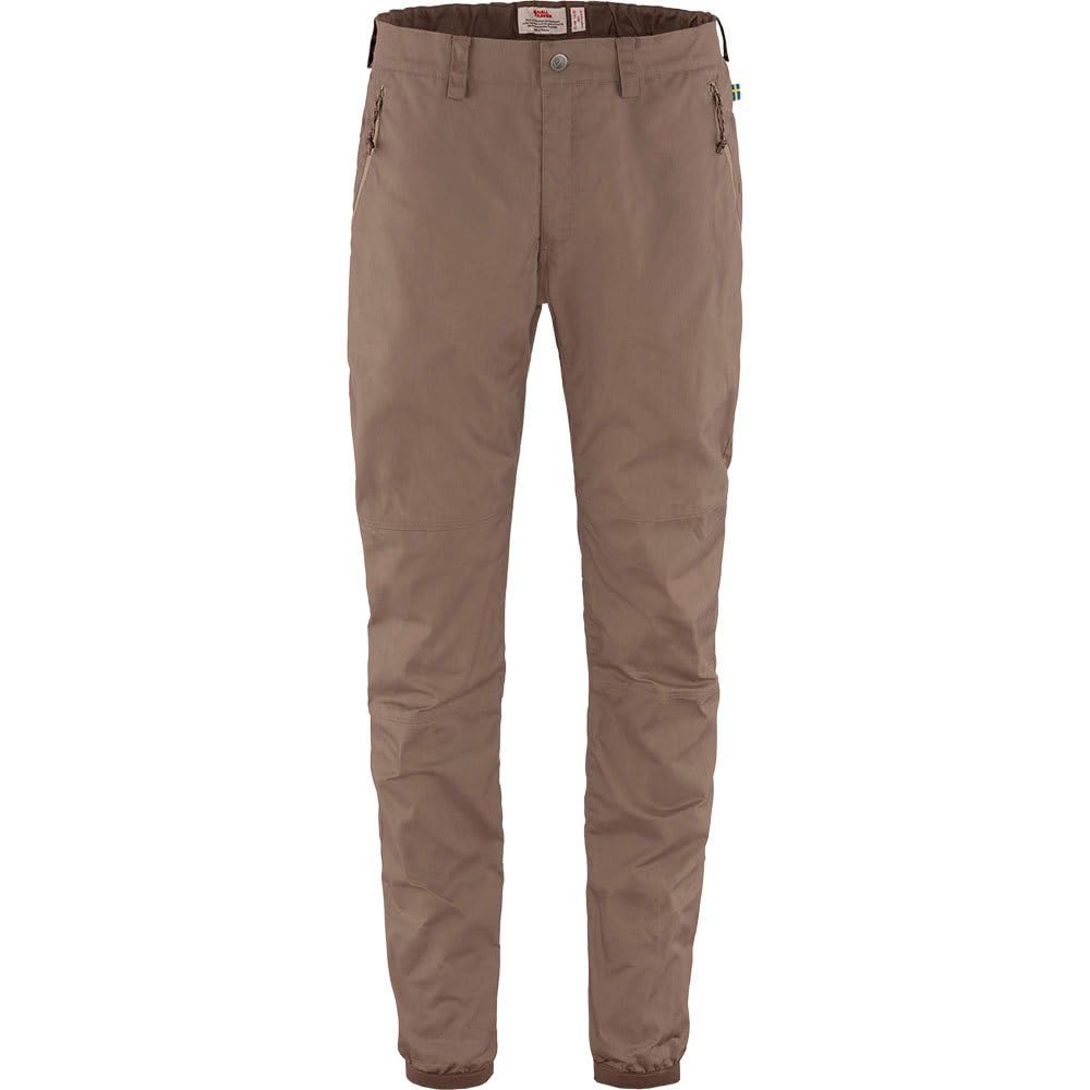 Fjallraven 86666-244 Vardag Trousers M Pants Hombre Suede Brown Tamaño 52/L