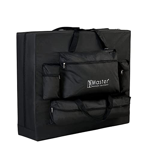 Master Massage Montour LX - Camilla de Masaje portátil (71 cm, con Base de Madera y Bolsa de Transporte), Color Gris
