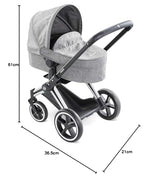 Smoby Cybex - Cochecito para Muñecos, en Color Gris, para Niños a Partir de 3 Años - 37 x 21,5 x 61,5 cm