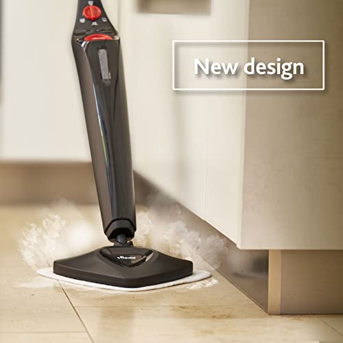 Vileda Steam PLUS + Recambio Power Pad, Mopa a vapor para una limpieza más higiénica, elimina el 99,9% de bacterias, óptima para alfombras y moquetas, apto par todo tipo de suelos