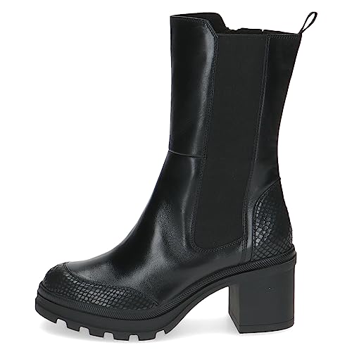 CAPRICE 9-25400-41, Botines de tacón con cordones para Mujer, Negro (Black Comb), 38 EU