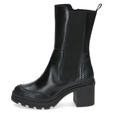 CAPRICE 9-25400-41, Botines de tacón con cordones para Mujer, Negro (Black Comb), 38 EU