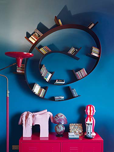 Kartell Bookworm Librería, 17 sujetalibros, Rojo, 820 x 19 x 21 cm