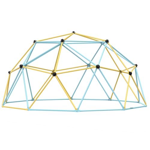 VEVOR Climbing Dome, Jungle Gym Supports 750 lbs. and Easy Assembly, 12-Foot Geometric Play Centre for Kids 3-10 Years Old, with Climbing Grip, Outdoor Playground Equipment